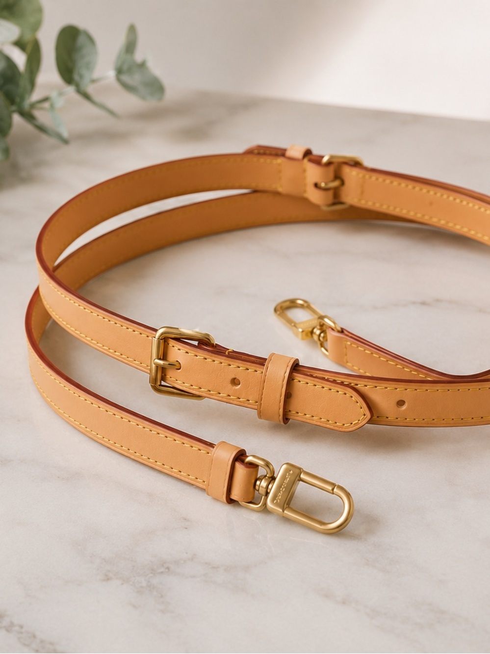 Elegant Tan Leather adjustable strap Louis Vuitton 💯percent authentic never used
